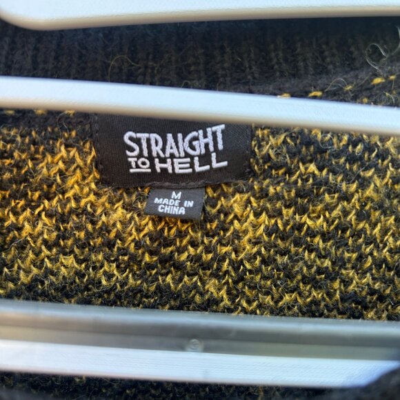 Straight to Hell Riley Leopard Animal Pullover Sweater Women Long Sleeve M - Picture 6 of 9